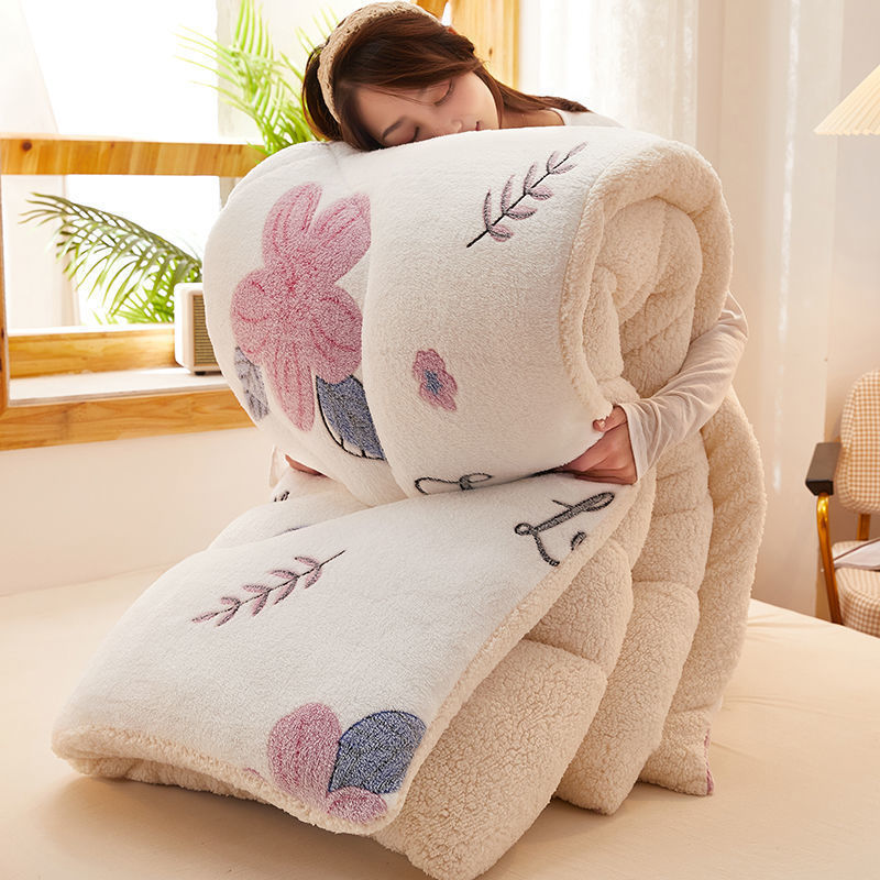 Winter Thick Quilt Set - Single, Double & King Sizes with Lamb Velvet Cover