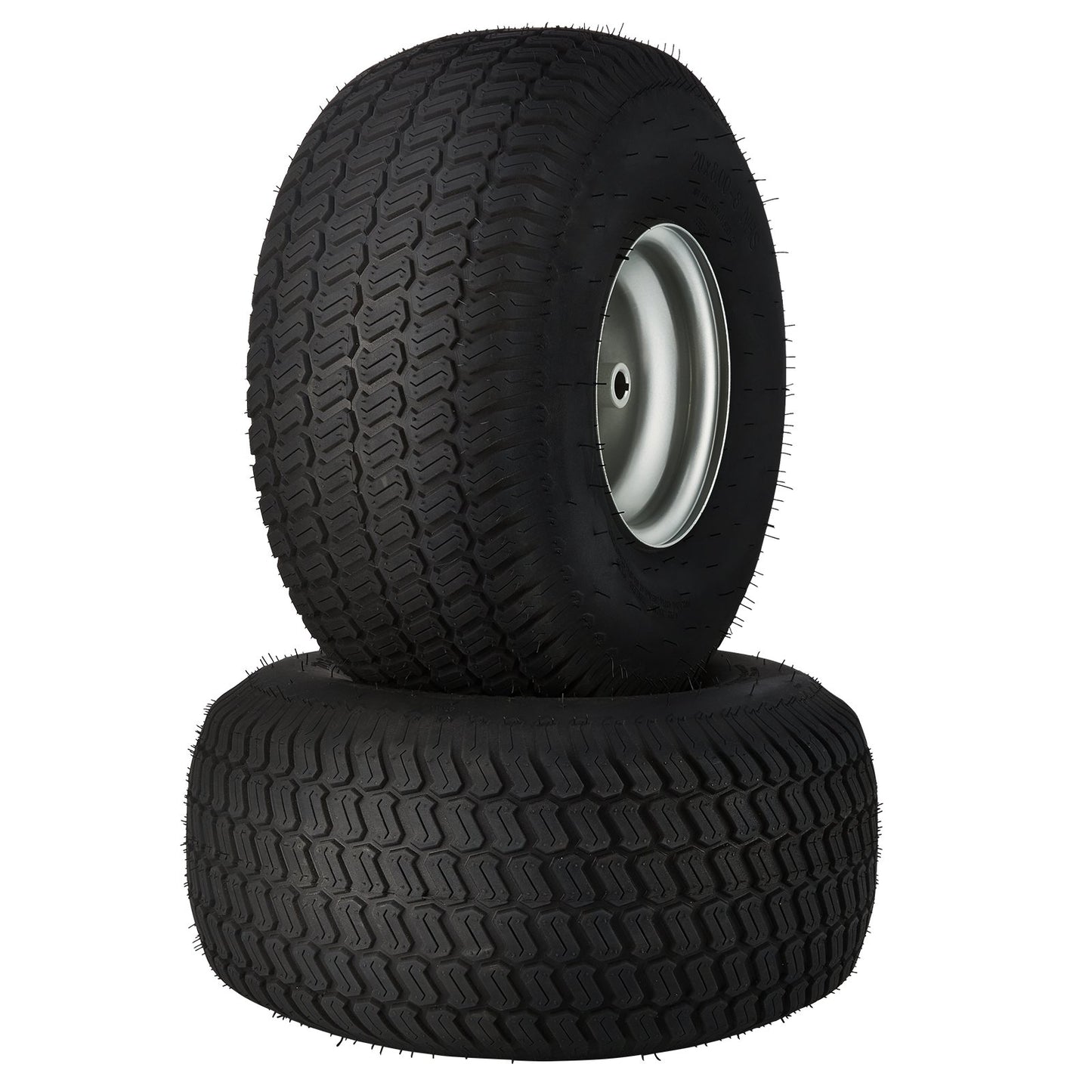 20x8-8 Tubeless Lawn Mower Tires with Rim 2-Pack for Riding Mowers