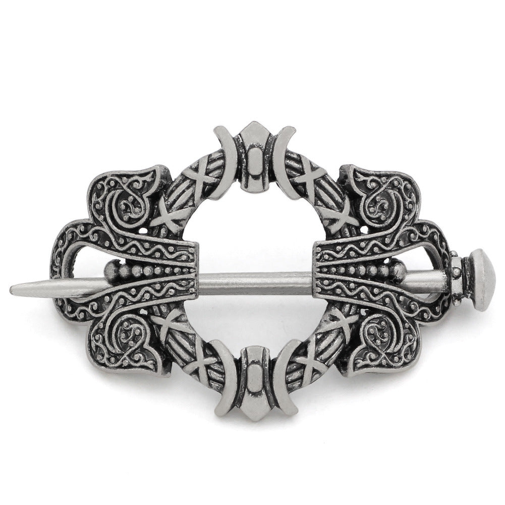 Retro Silver Metal Hair Barrette Clip