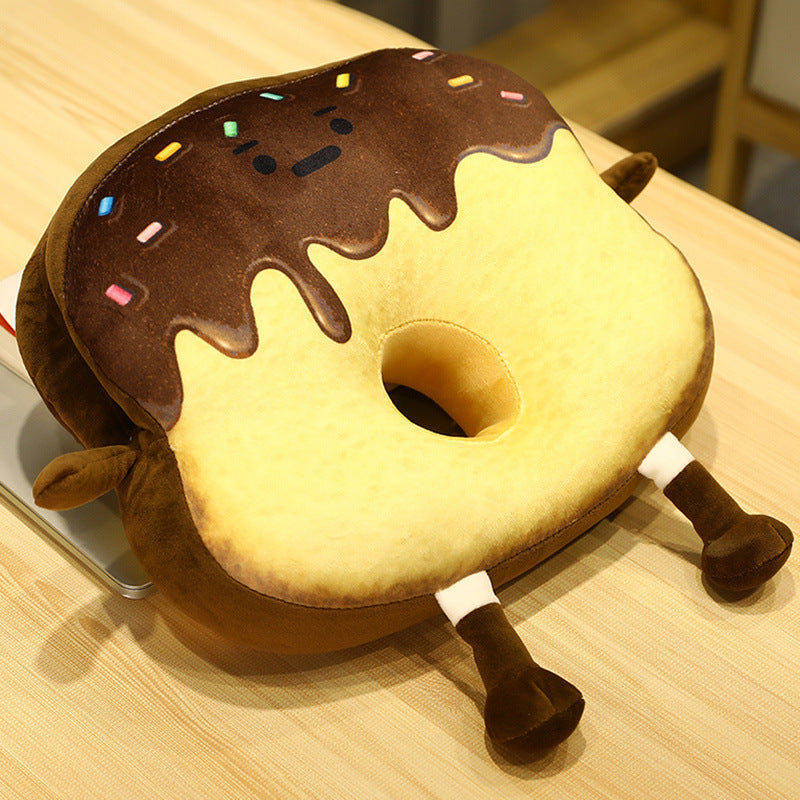 Sleeping Pillow Replica Bread Toast Cushion - Multi-Color & Size 35x30x10cm