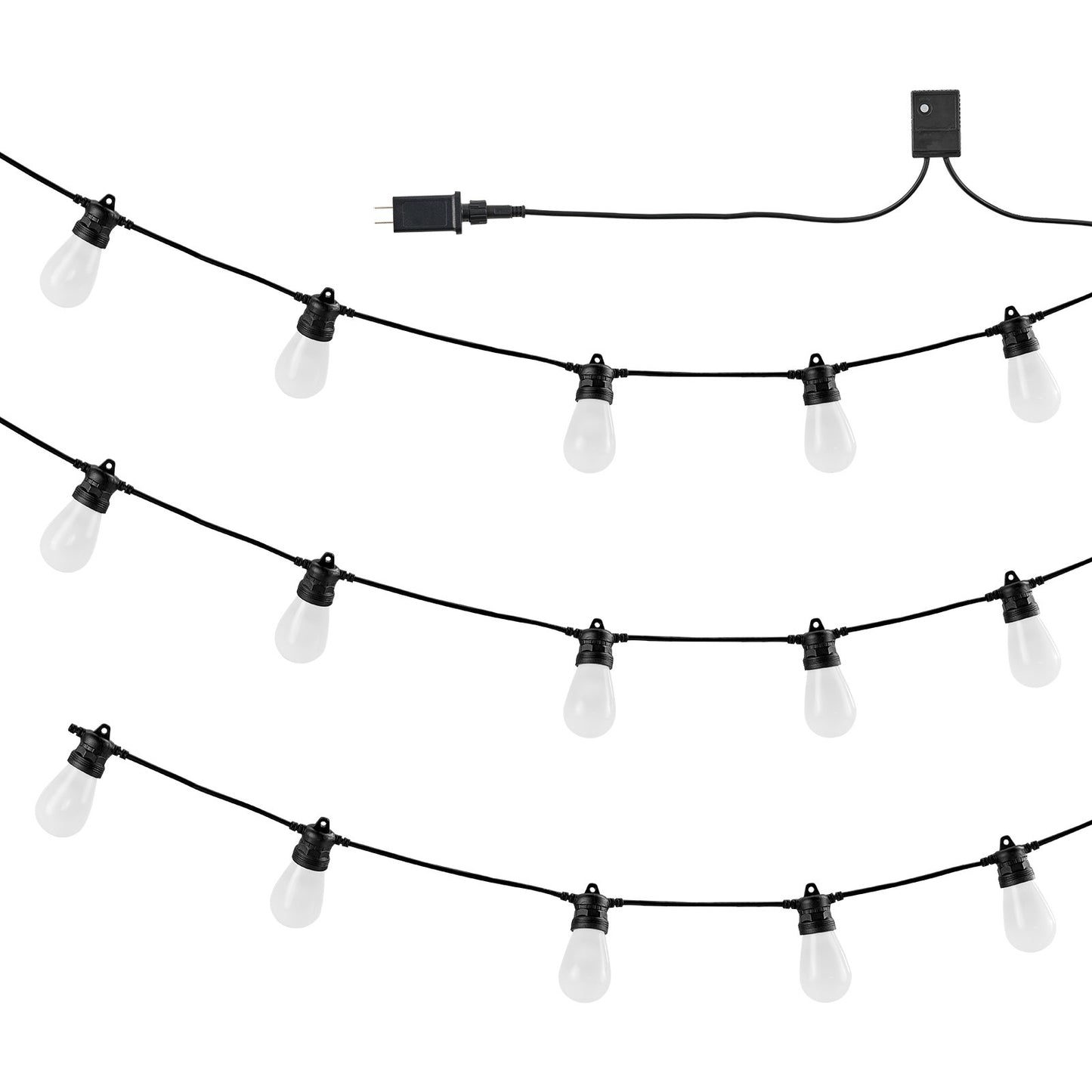 Outdoor String Lights 50FT Waterproof APP Control Bulb Set for Patio & Holiday Decor