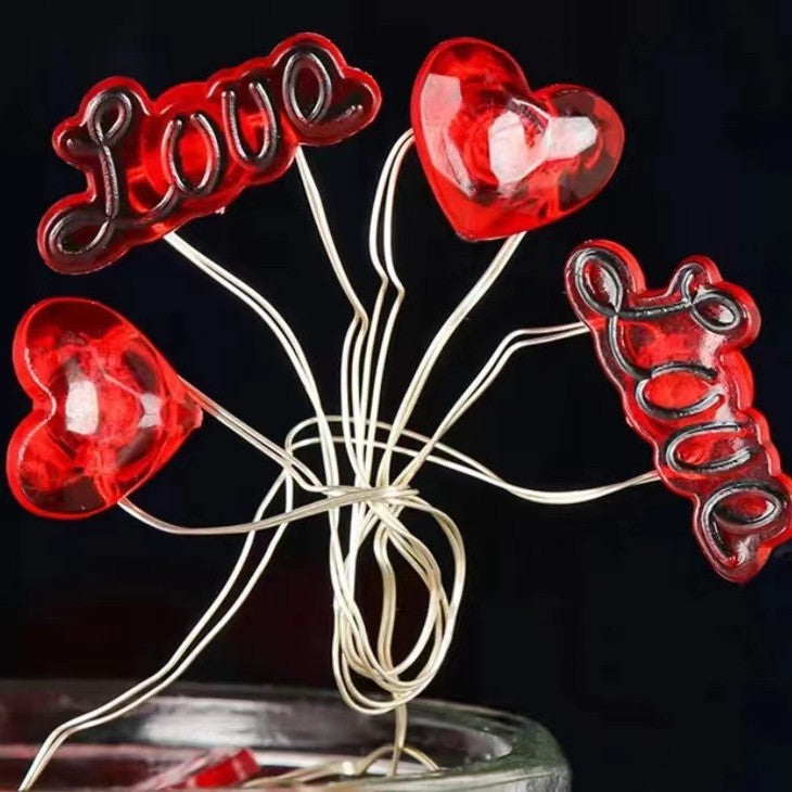 Valentine's Day LED Love Light String Wedding Decor Copper Wire Lamp