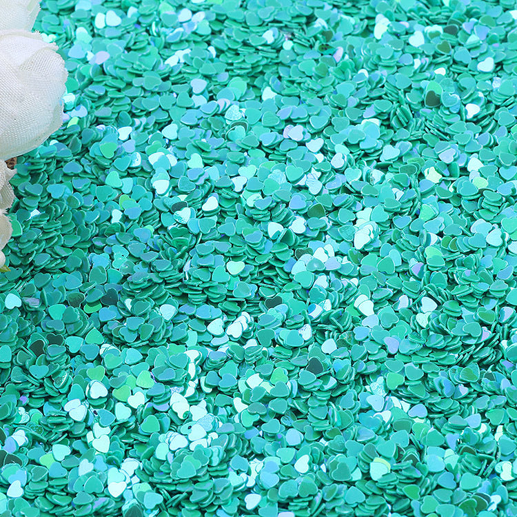 Iridescent Heart-Shaped Sequin Garment Accessories 500g Bulk Pack