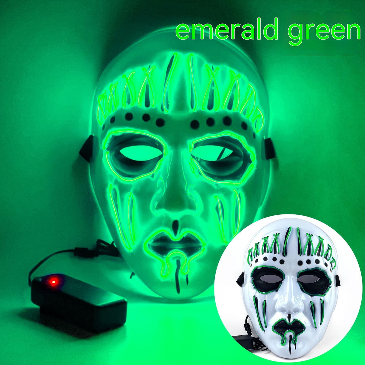 EL Cold Light Mask for Halloween Performance - Colorful LED Party Mask