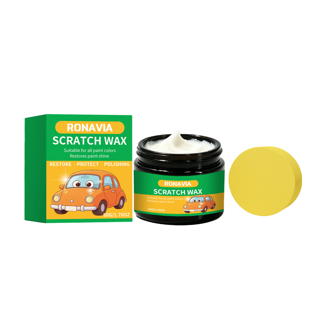 Car Scratch Repair Wax 50g - Vehicle Paint Care & Polishing Solution