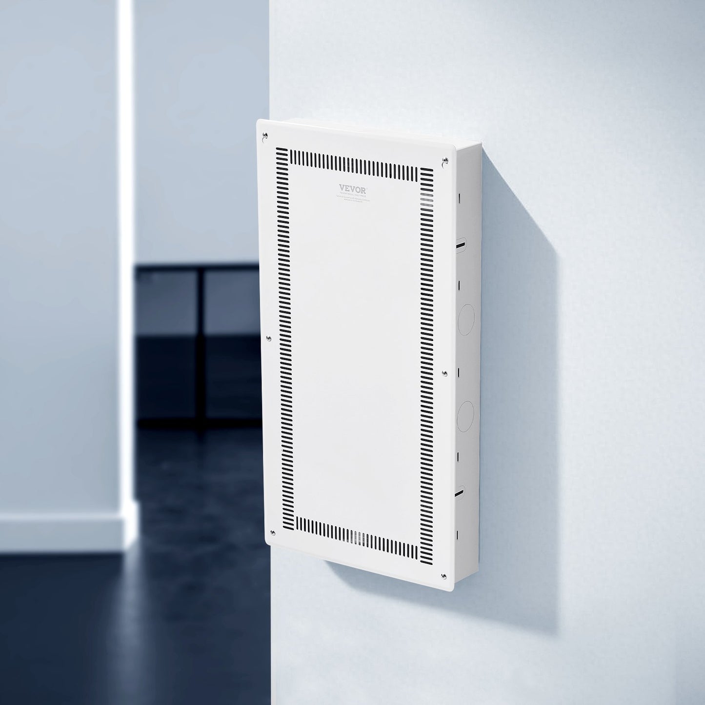 28-Inch Recessed Wall Media Enclosure with Cover for Home Entertainment