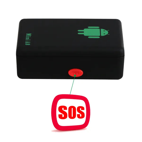 Real-Time Mini GPS Tracker with SOS Function - Black