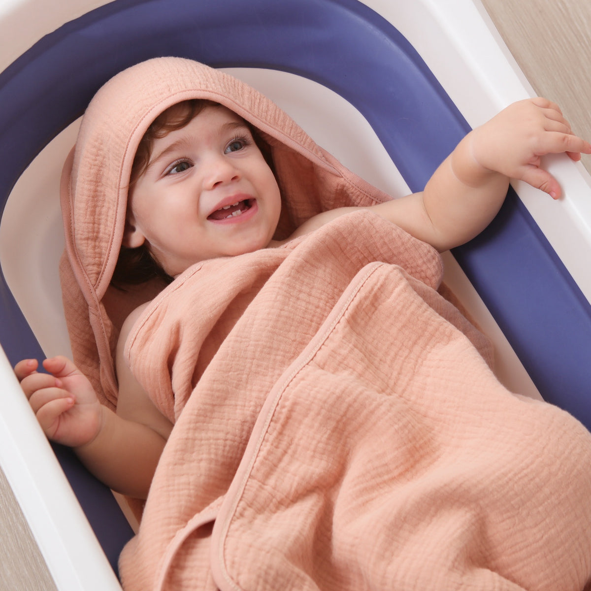 Children's Hooded Bath Towel Set with Cotton Gauze Hoodies – 3-Piece Bath Towel Set