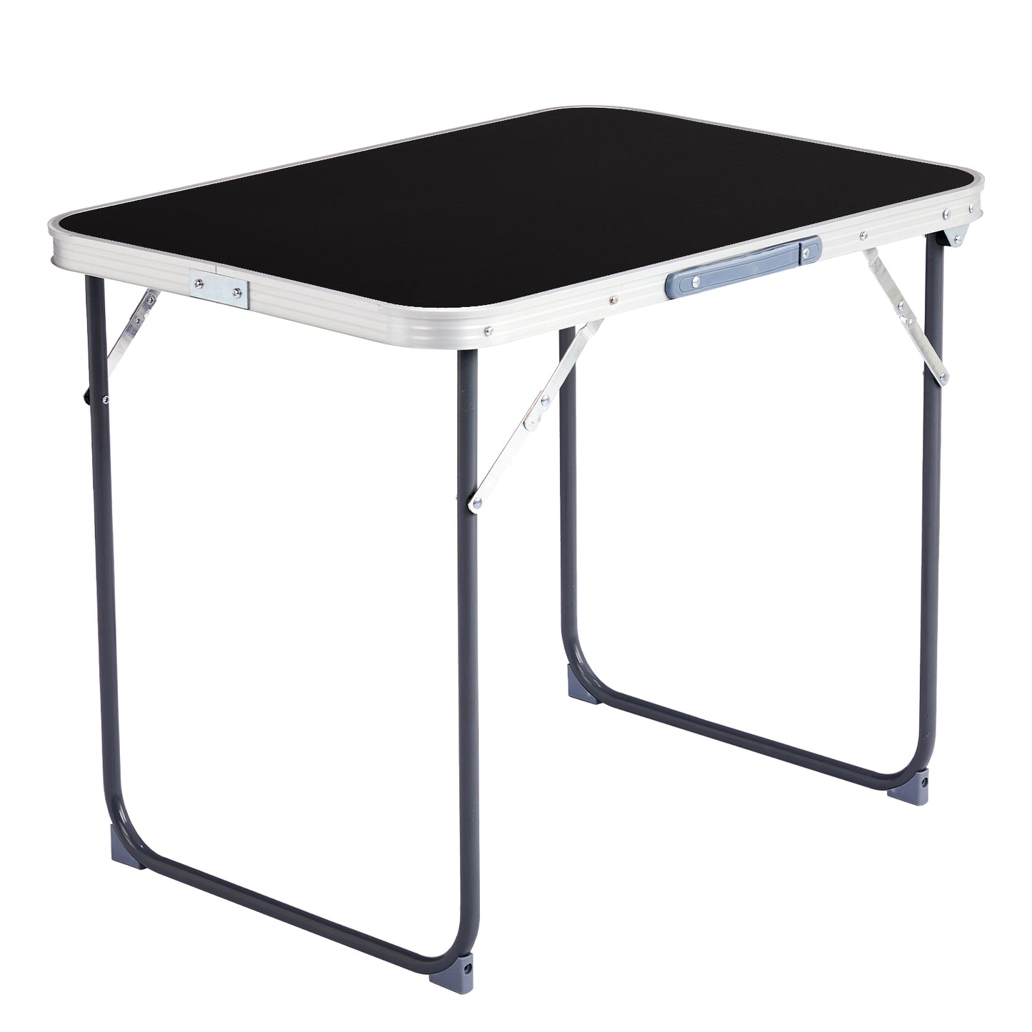 Portable Aluminum Folding Camping Table - 2.3ft Black