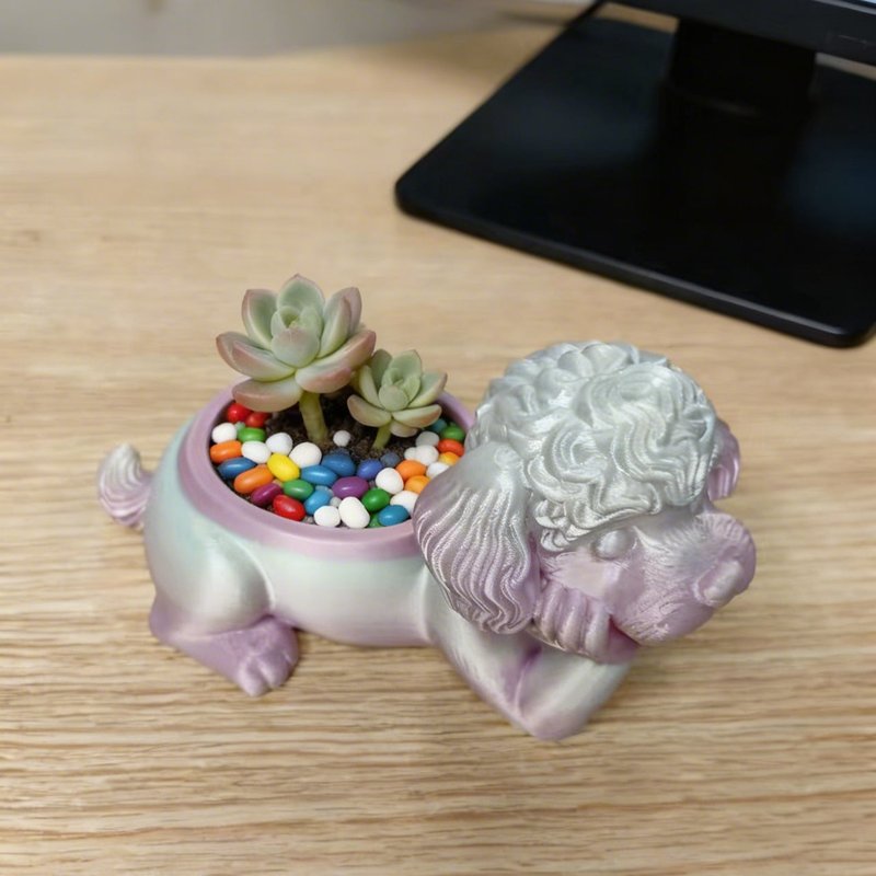 Cute Puppy Shaped Storage Box - Decorative Desktop Organizer for Home & Office