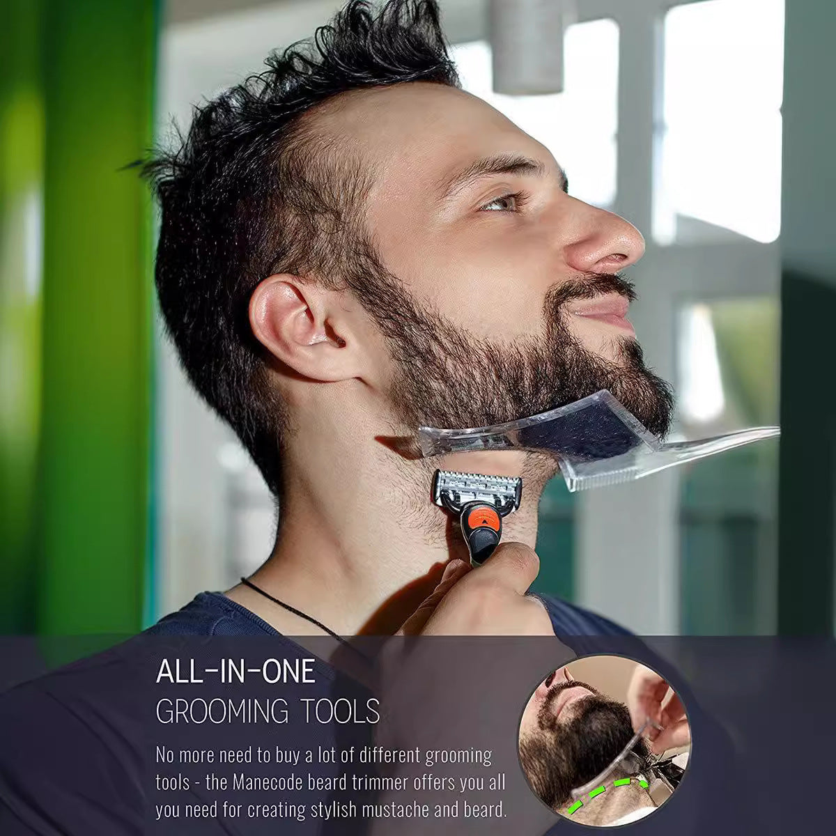 Beard Shaping Tool Set With Template, Edger & Comb