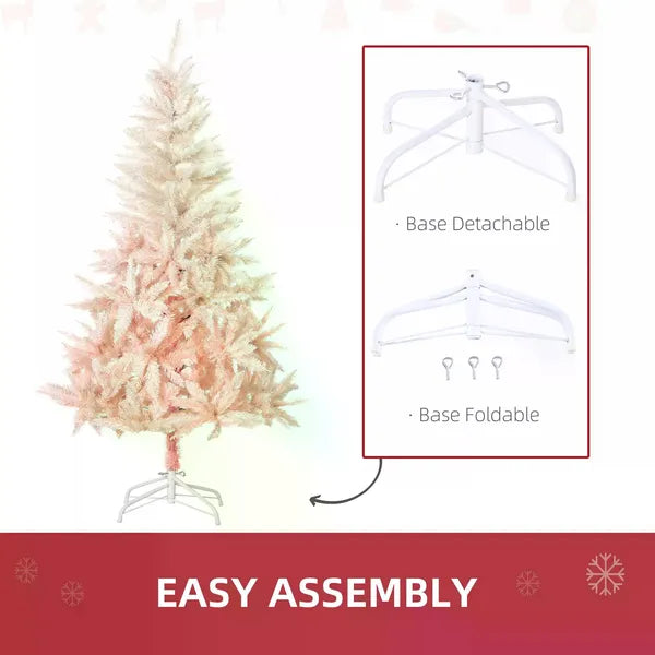 7ft Pink Christmas Tree with PVC Branches - Lush & Realistic