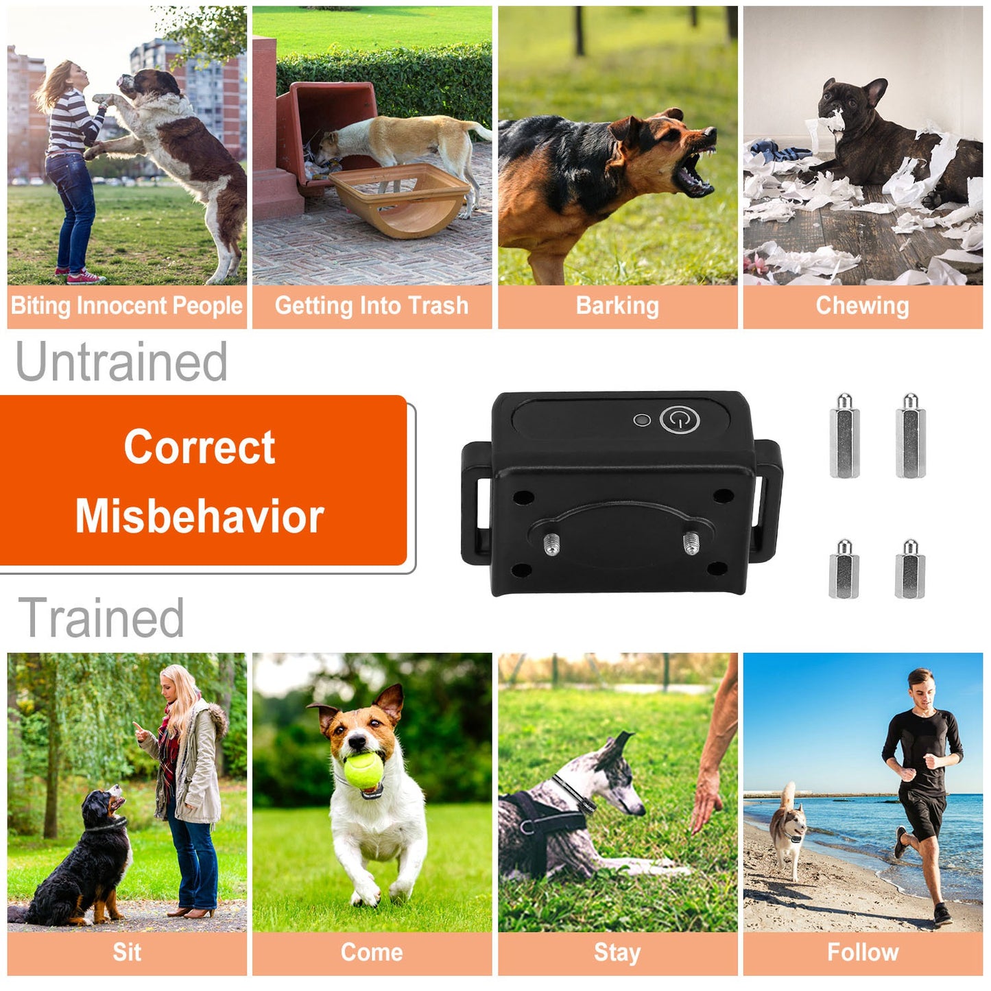 Waterproof Dog Training Collar with 3 Training Modes - 3280FT Range