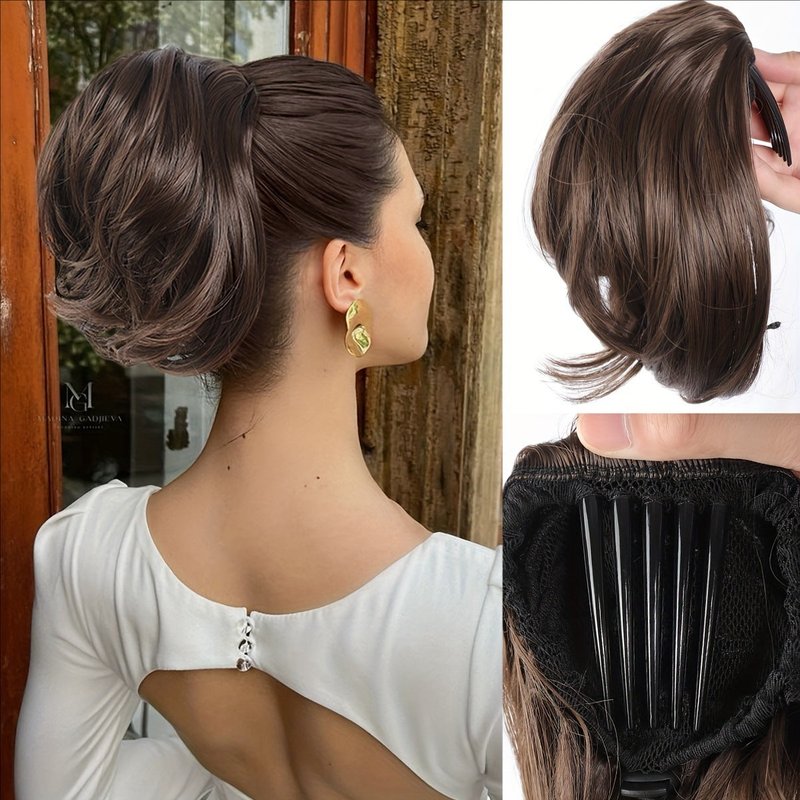 Hair Style Ponytail Wig with Drawstring Inset – Synthetic, Heat-Resistant