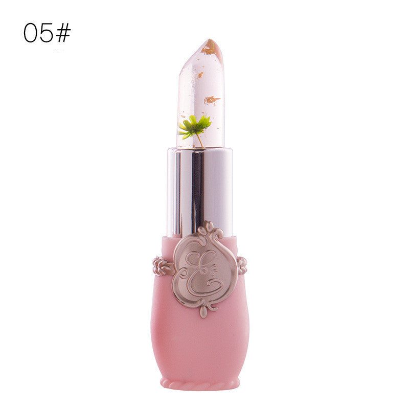Colorful Jelly Flower Lip Gloss - Waterproof, Long-Lasting Lipstick