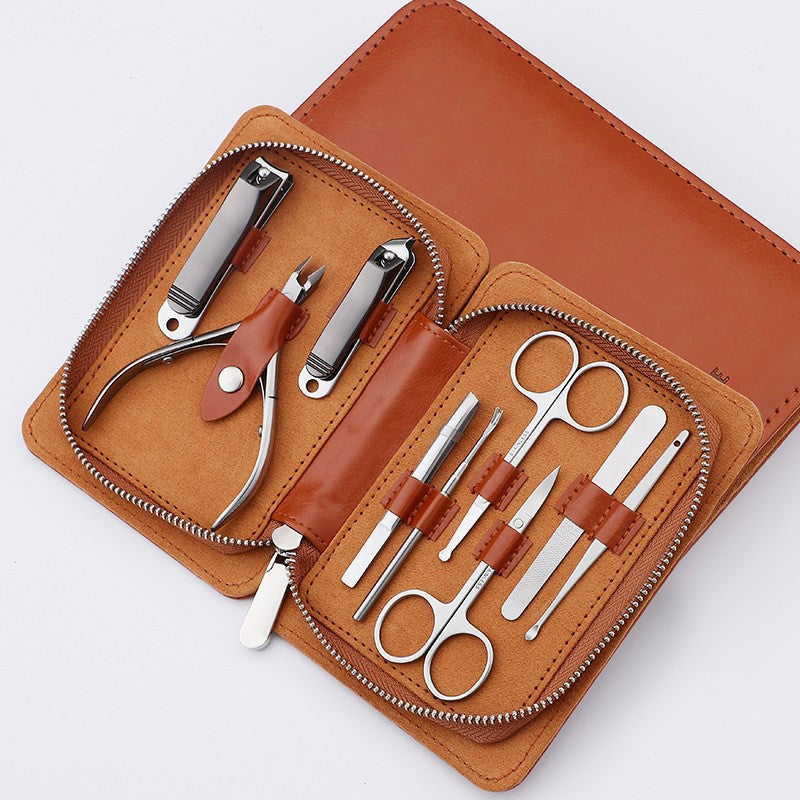 9-Piece Nail Clipper Set, Stainless Steel Manicure Kit