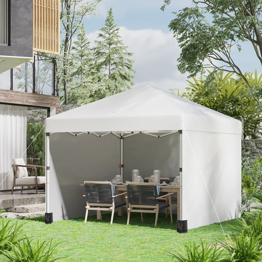Height Adjustable Pop Up Canopy Tent - Cream White Event Shelter