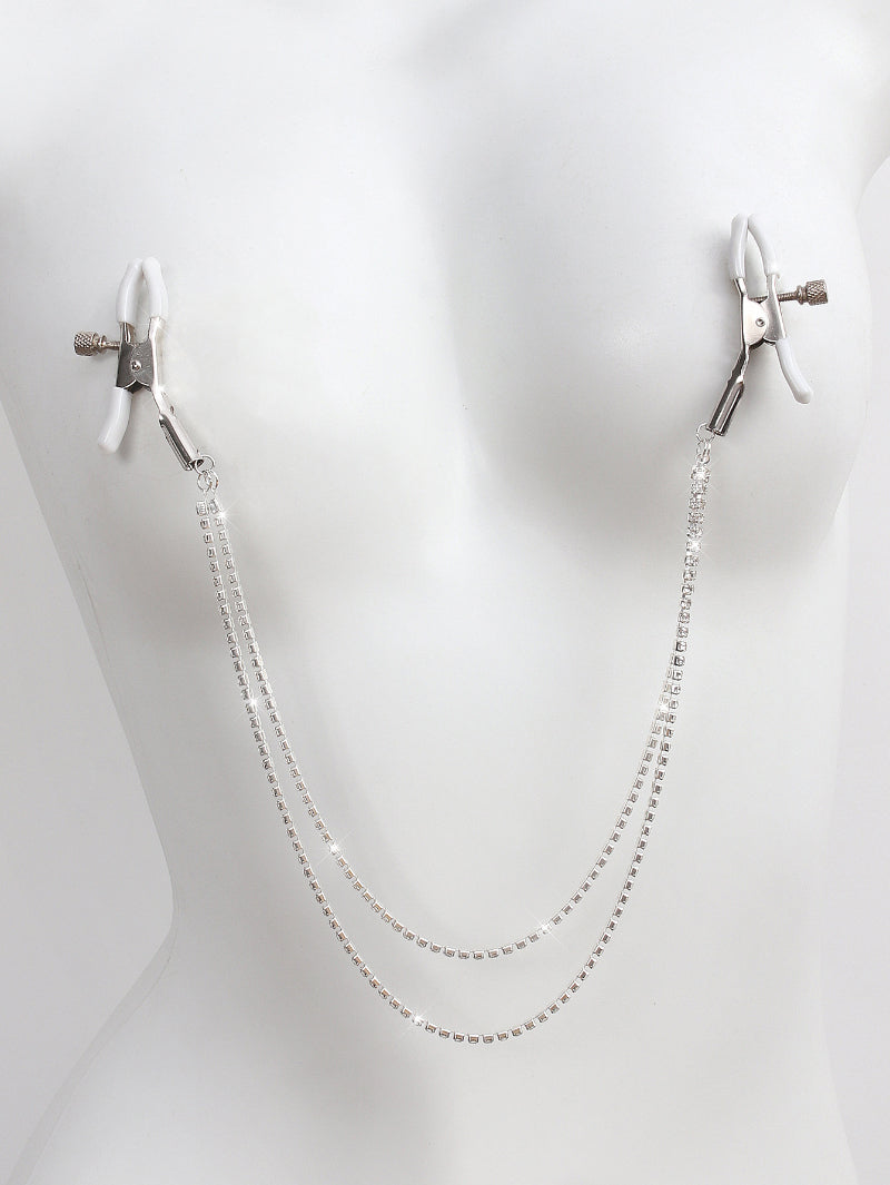 Minimalist Metal Body Chain for Women - Nipple Chain with Tassels for Parties & Nightclubs