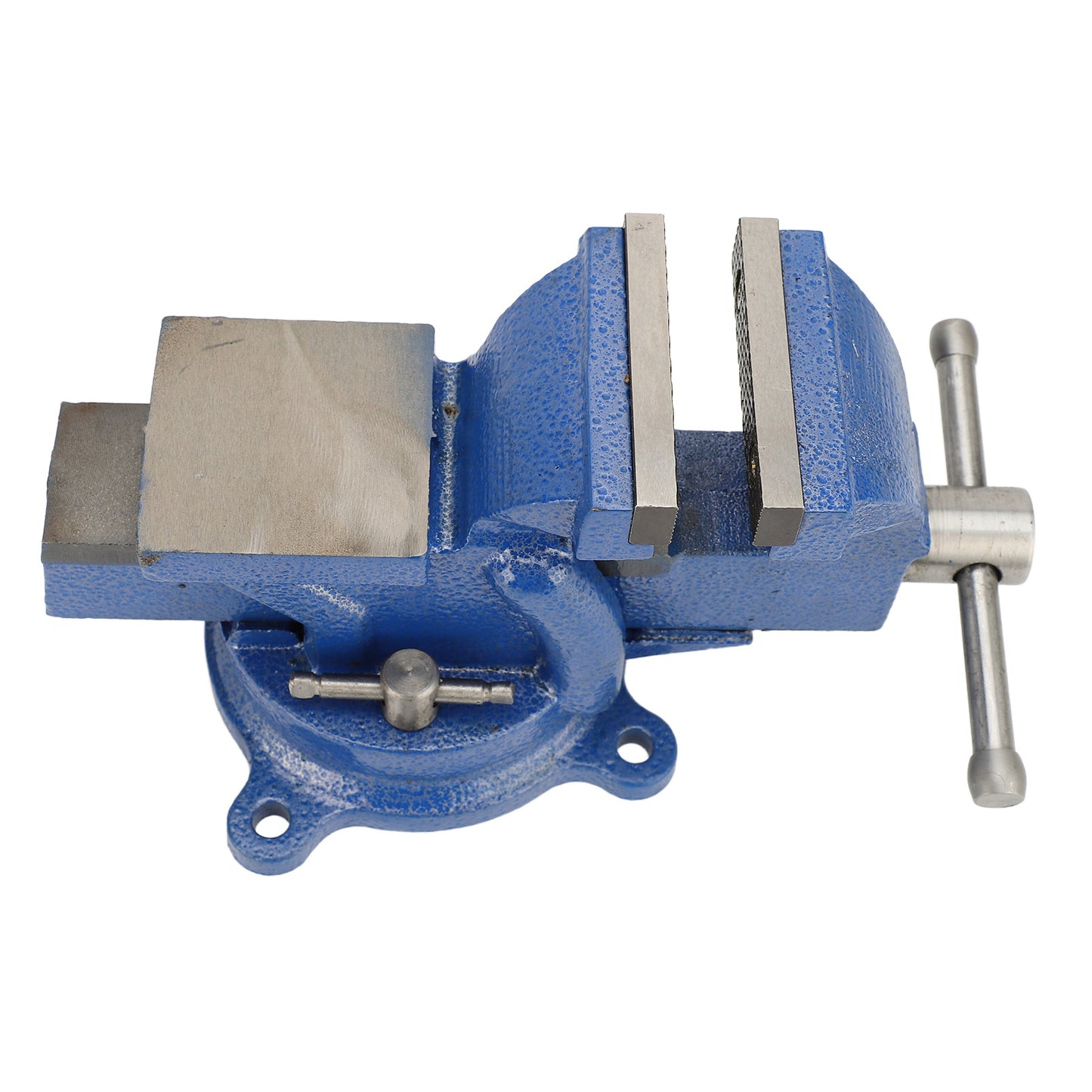 3-Inch Bench Vise with 360° Swivel Base - Cast Iron & Carbon Steel
