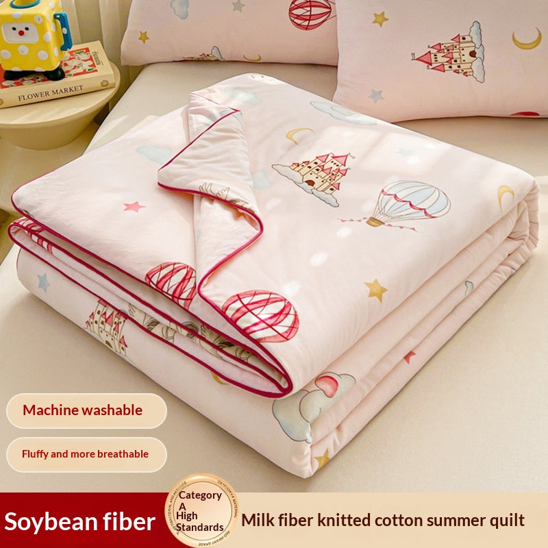 Children's Cartoon-Printed Summer Cooling Air Conditioner Blanket - Multiple Sizes & Patterns