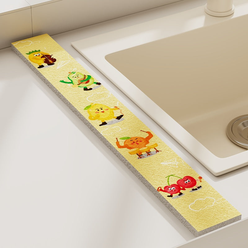 Absorbent Sink Mat for Kitchen Countertop Splash-Proof Washbasin - Multi Colors