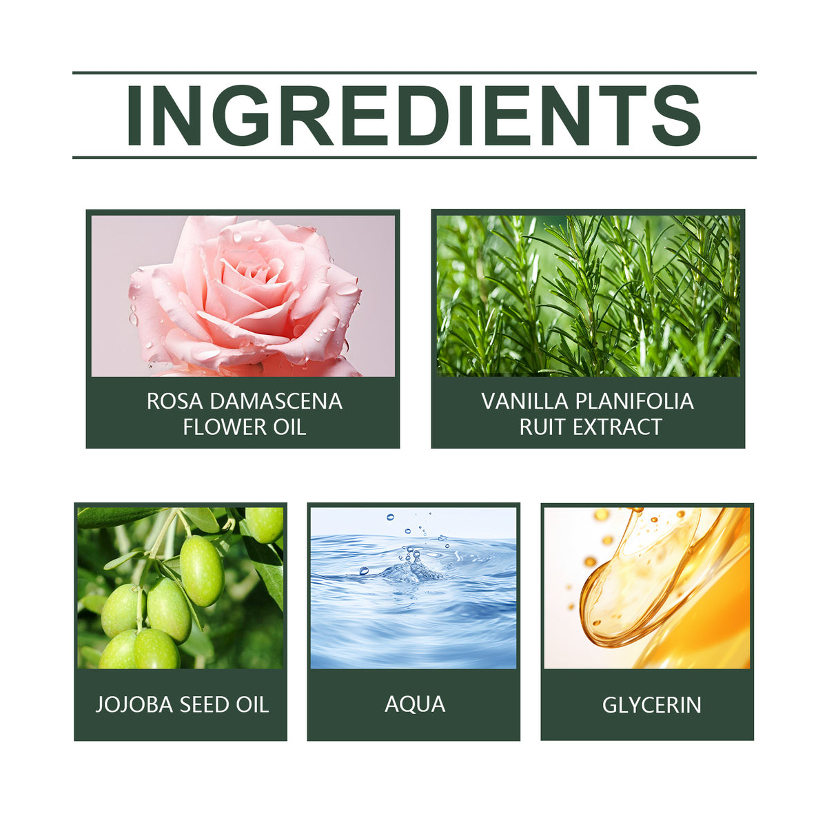 Vanilla Rose Body Oil - 60ml Moisturizing Nourishing Skin Care