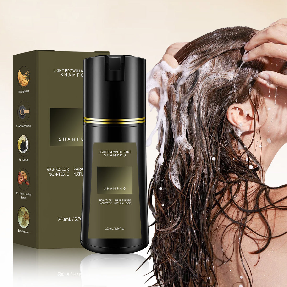 Plant Formula Mild Hair Dye Shampoo - 240ml Hair Coloring & Care