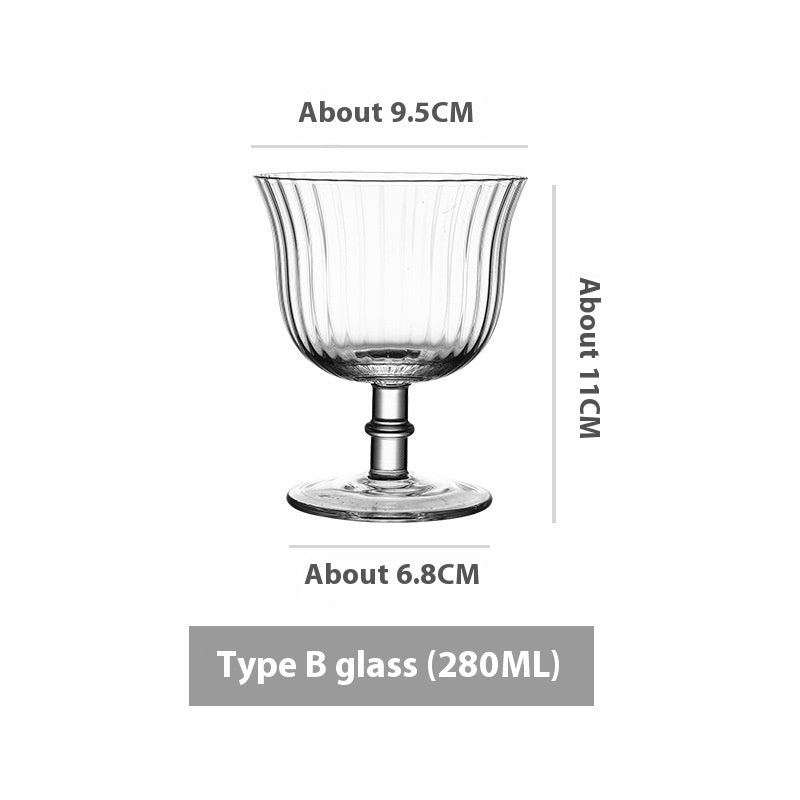 Simple Ins Style Handmade Crystal Glass Goblet - Multiple Variants