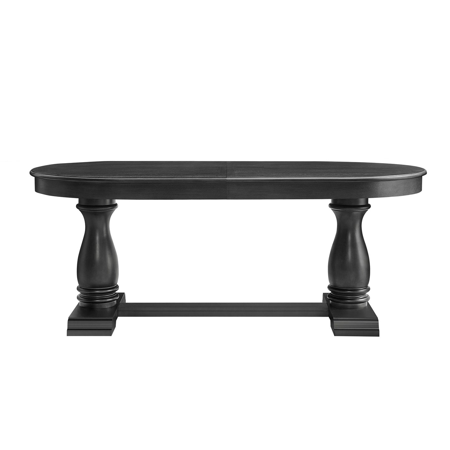 94 Inch Extendable Wooden Dining Table for 6 - Dark Oak