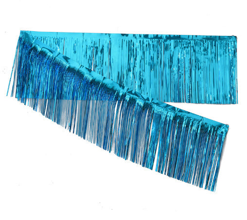 Festive Tinsel Curtain Tassel Banner for Celebrations Home Decor