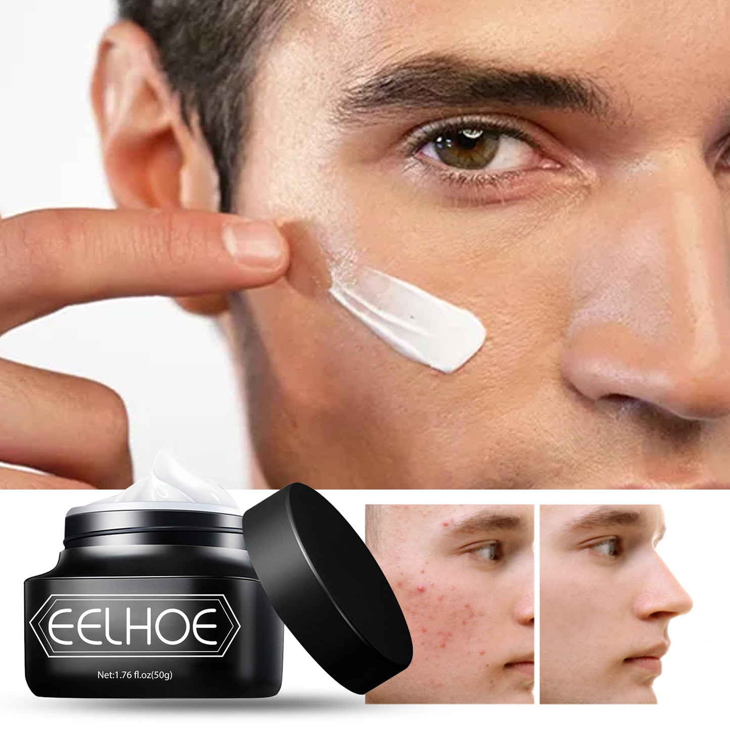 Men's Facial Concealer Cream - Non-Greasy Pore Minimizing & Brightening