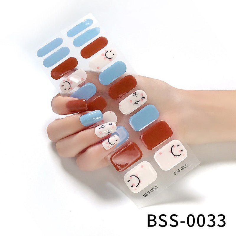 Gel Nail Stickers Set with Nail Art Kit