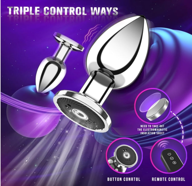 Vibrating Anal Plug with Remote Control - 10 Vibration Modes