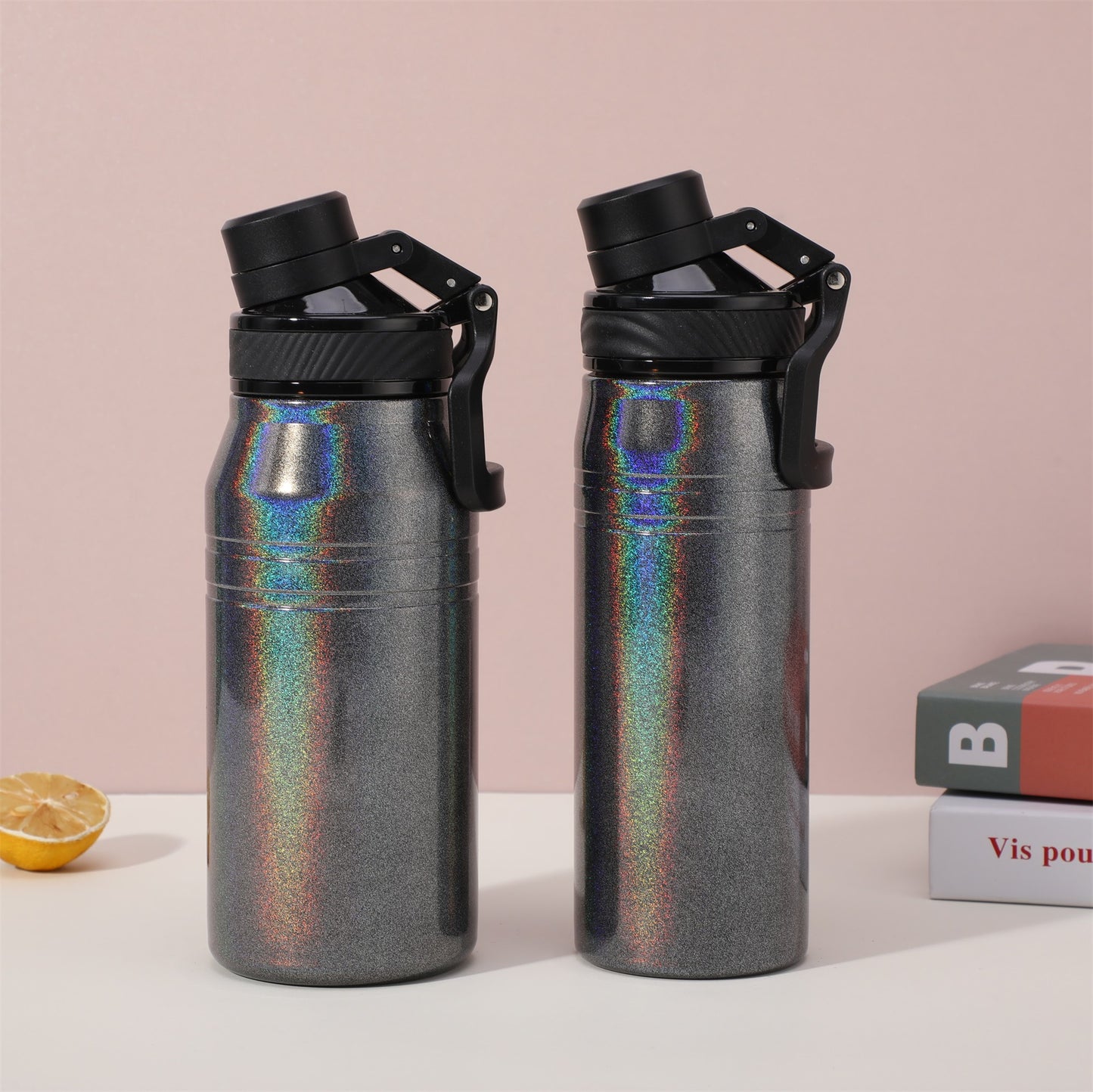 Portable Stainless Steel Sports Drink Cup with Strap - Home & Travel Use