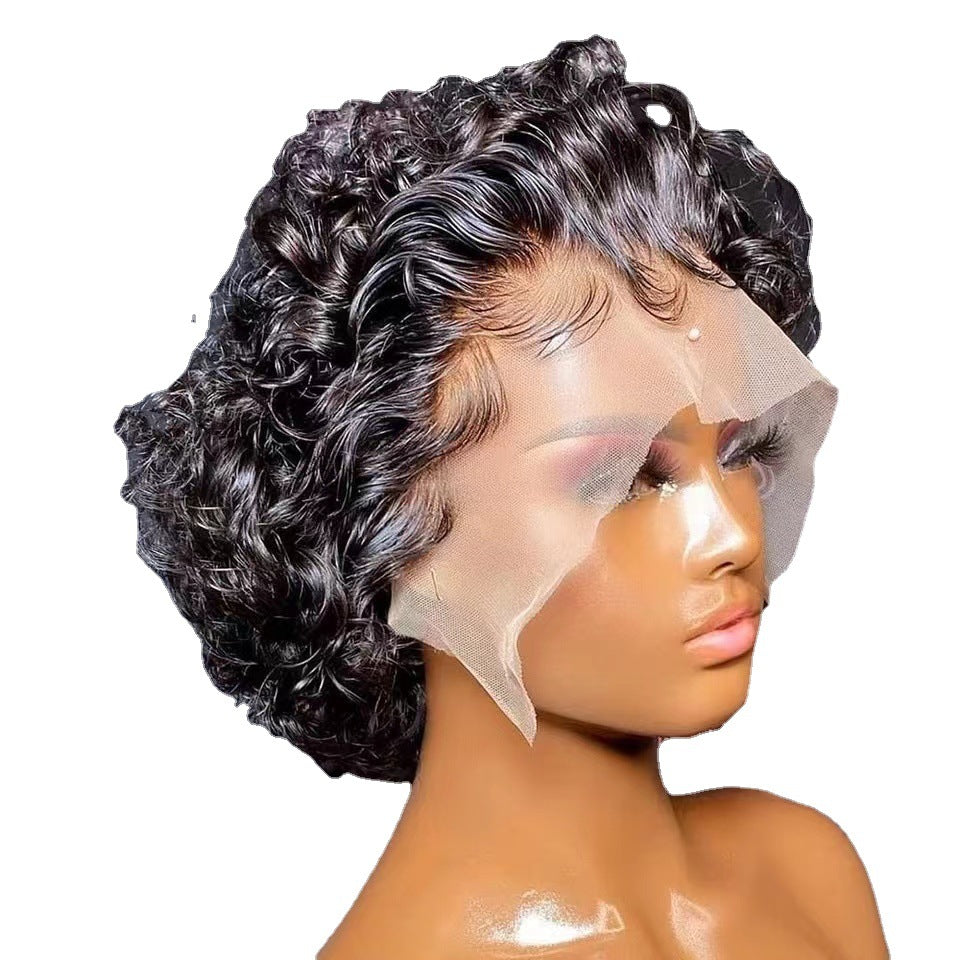 Natural Curly Hair Lace Wig for Women - Face Framing Style
