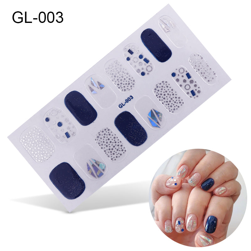 Laser Letters Nail Stickers Color Oil Film for Nail Art - Multiple Styles