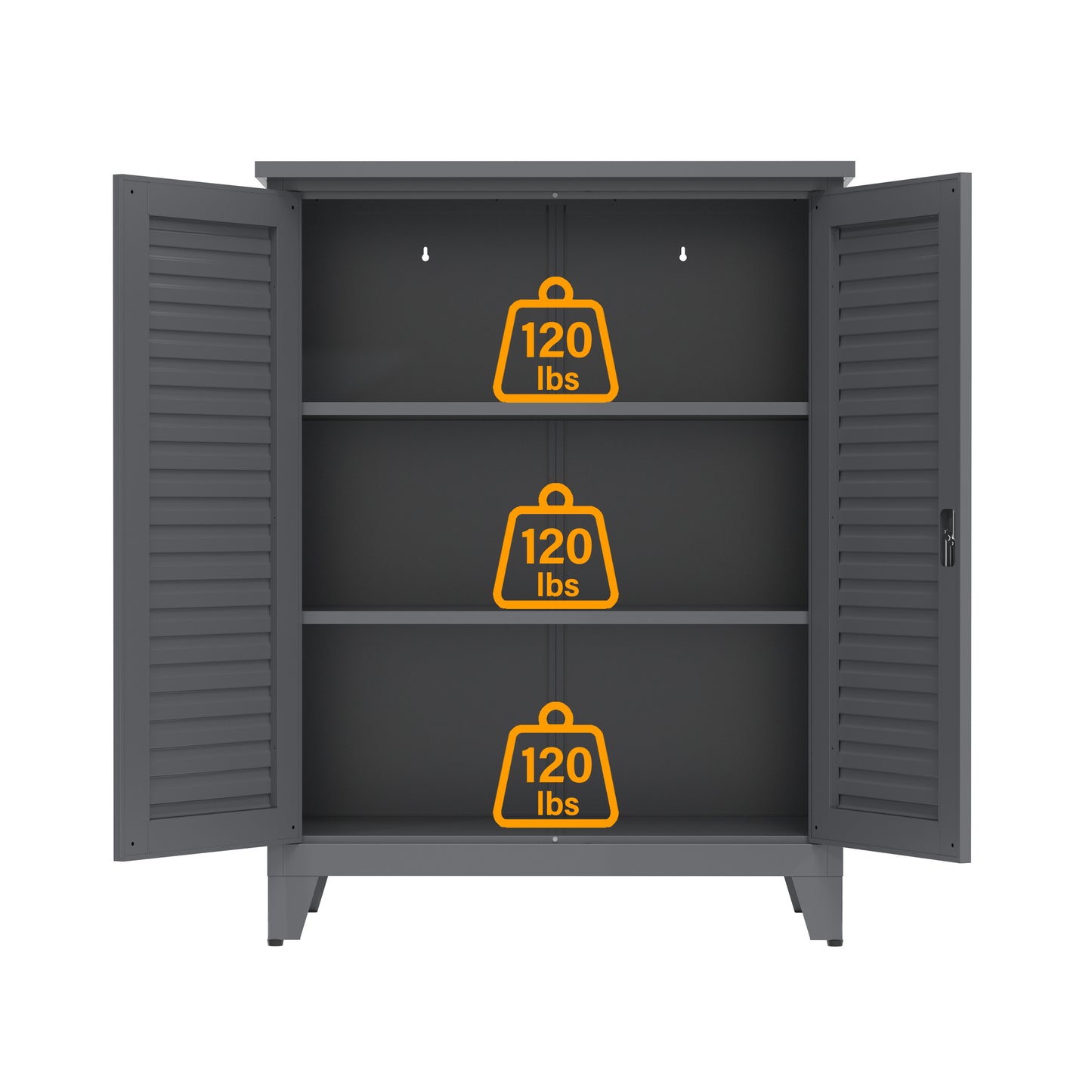 47'' Tall Metal Tool Storage Cabinet - Slate Color
