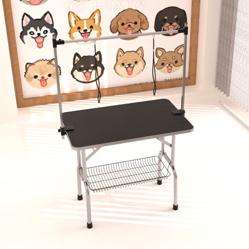 42-Inch Heavy Duty Pet Grooming Table with Adjustable Arms & Clips