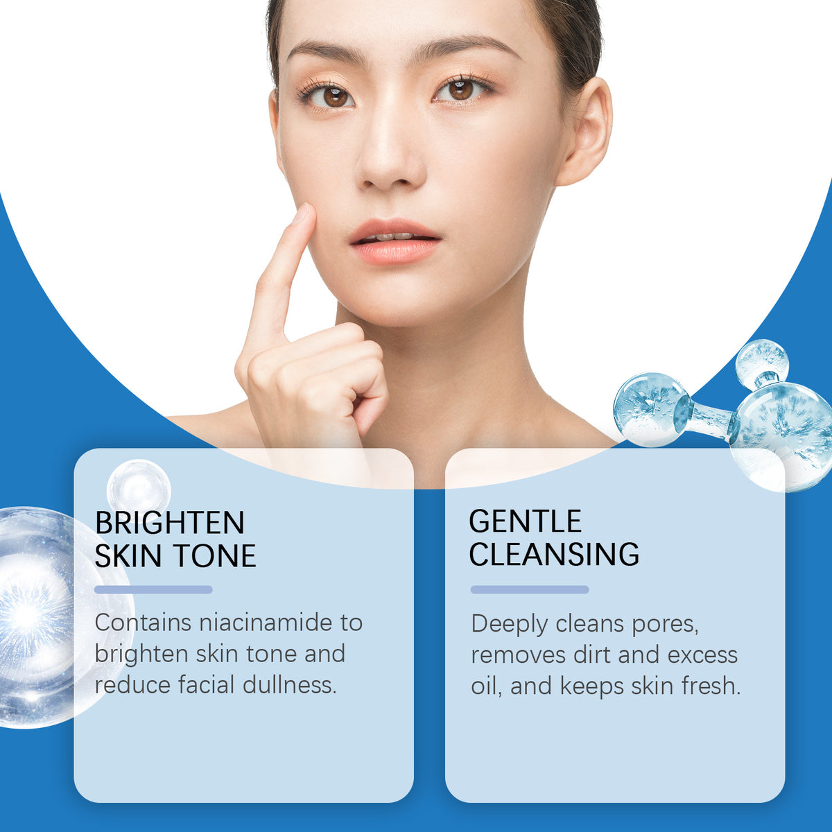 Glycolic Acid Facial Cleansing Cotton Pads - Deep Skin Rejuvenation, 40 Pads