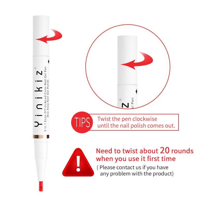 One-Step UV Nail Polish Pen - Fast, Convenient Manicure Gel, 4ml
