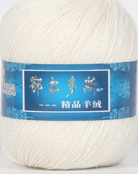 Hand-Knitted Cashmere Yarn for Knitting & Crocheting - Medium Coarse Pure Wool Thread