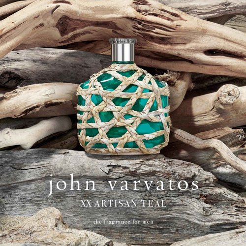 John Varvatos Men's Cologne, XX Artisan Teal Eau de Toilette EDT Spray, Aquatic Scent with Notes of Rosemary, Mineral Driftwood and Baie Rose, 2.5 fl. oz