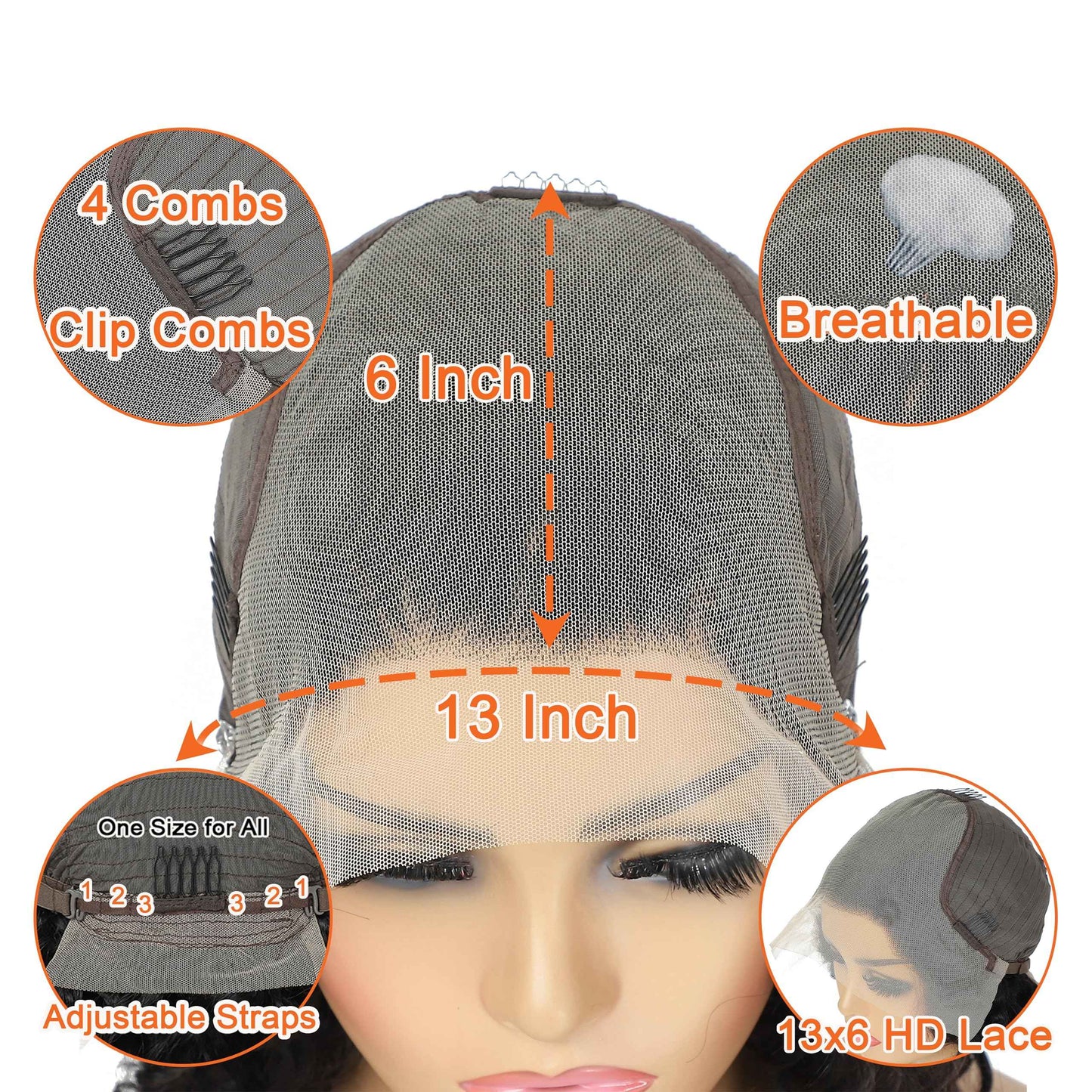 30 Inch 13x6 Deep Wave Lace Front Wigs Human Hair 180% Density Curly Lace Frontal Wig for Black Women Glueless Wigs Human Hair Wet and Wavy Wigs Pre Plucked with Baby Hair