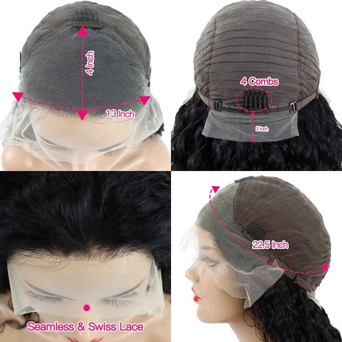 Lace Front Wigs Human Hair Chocolate Brown 13x4 Body Wave Transparent Lace Frontal Wigs for Black Women Human Hair with Baby Hair Pre Plucked For Black Women 180 Density 24 Inch