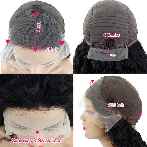 Body Wave Lace Front Wigs Human Hair for Black Women Glueless 13x4 Chocolate Brown Wigs Human Hair Pre Plucked with Brown Colored Human Wigs 180% Density 22 Inch