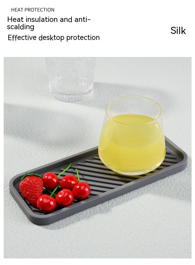 Silicone Water Draining Soap Rack Square Water Drain Stand Kitchen Bathroom