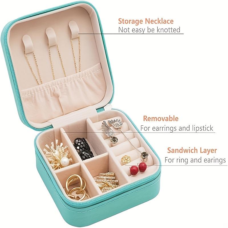 15-Piece Set High-Quality Mini Portable PU Leather Travel Jewelry Box