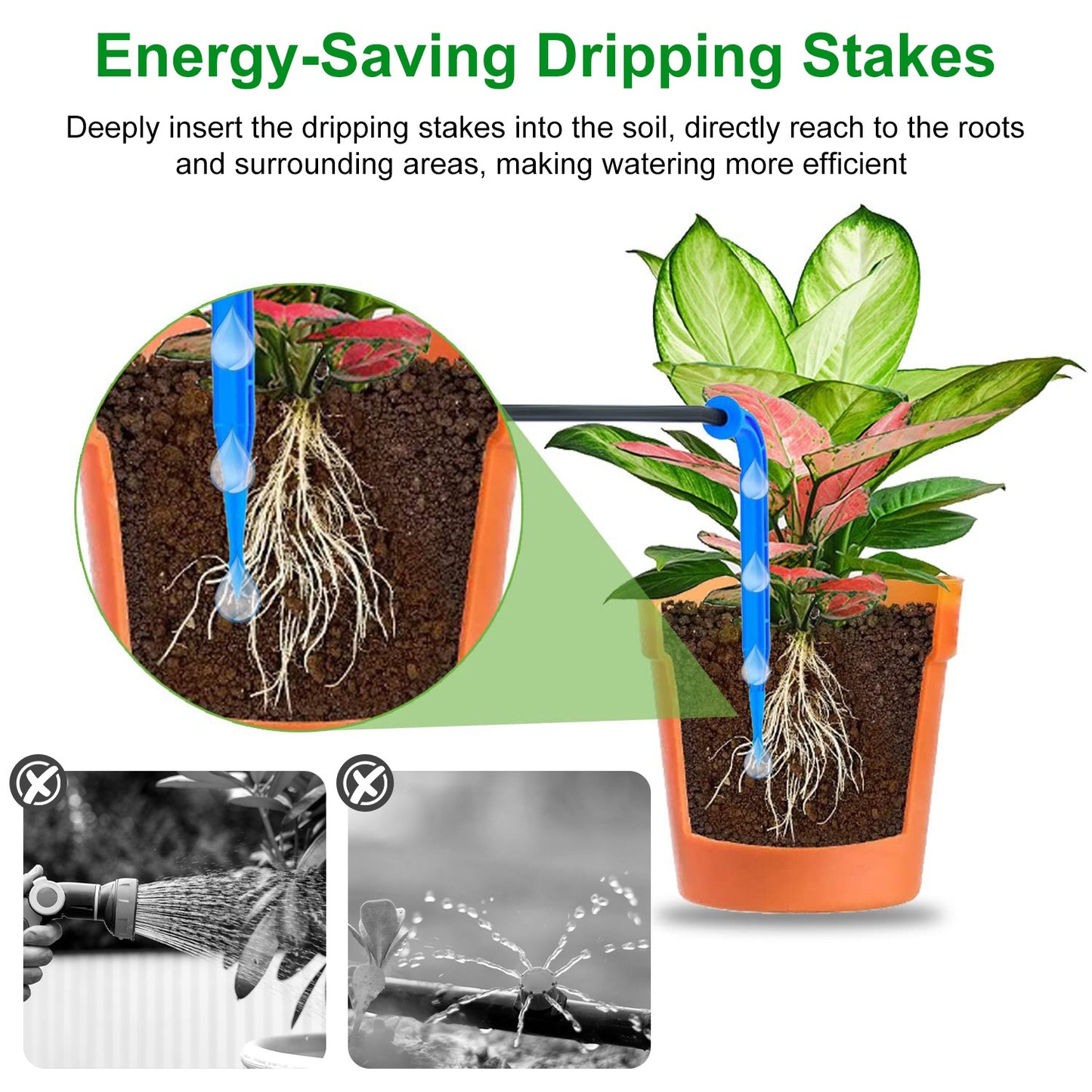 Automatic Watering System for 12 Plants with Timer and Rechargeable Battery