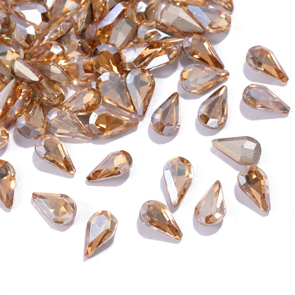 Water Drop Nail Art Diamonds – 100pc Transparent Stones