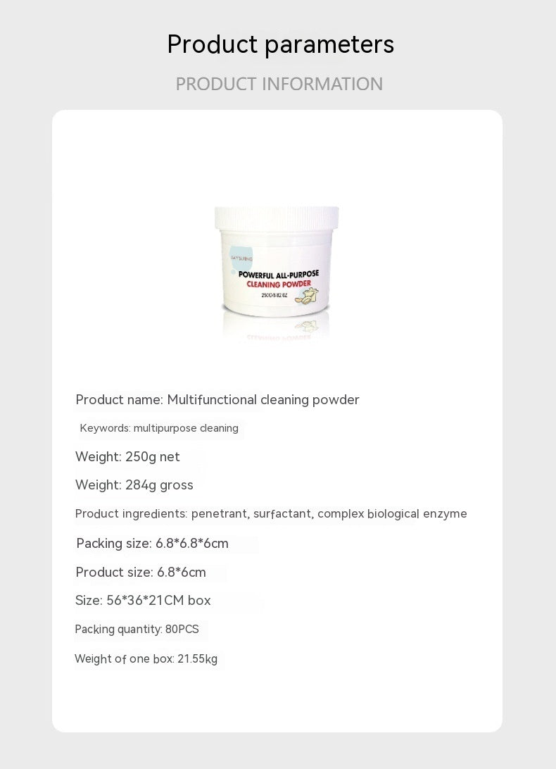 Multi-Purpose Kitchen Cleaning Powder for Heavy Oil & Rust Removal - 110g/250g